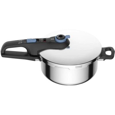 Tefal Скороварка Secure Trendy, 4л, з паровим кошиком, нержавіюча сталь, пластик Tefal Скороварка Secure Trendy, 4л, з паровим кошиком, нержавіюча сталь, пластик