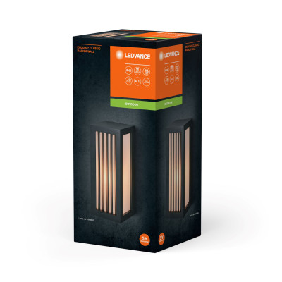 Светильник фасадный LEDVANCE ENDURA CLASSIC RADICK WALL E27 IP65 черный (4099854182921)