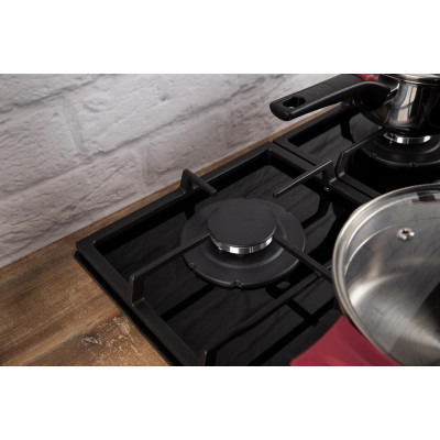 Варильна поверхня Hansa газова, 59см, чавун, чорний Варильна поверхня Hansa газова, 59см, чавун, чорний