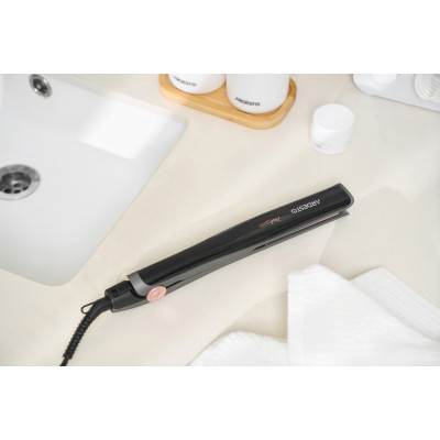 Випрямляч ARDESTO Pink Touch, 32Вт, 110-200C, кераміка, сірий+рожевий Випрямляч ARDESTO Pink Touch, 32Вт, 110-200C, кераміка, сірий+рожевий