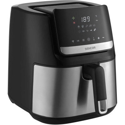 Мультипечь Sencor Vita Fryer, 1600Вт, чаша-6,5л, сенсорное рулев., 10 программ, пластик, нержавеющая сталь-черный