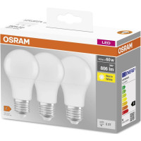 Набір ламп 3шт OSRAM LED E27 8.5Вт 2700К 806Лм A60 Набір ламп 3шт OSRAM LED E27 8.5Вт 2700К 806Лм A60