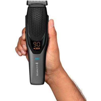 Машинка для стрижки Remington Power X Series X6, мережа+акум., насадок-4, сталь, чорно-сірий