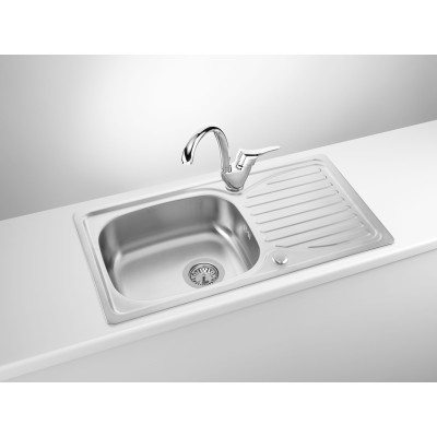 Мийка кухонна Deante Doppio, нерж.сталь, прямокут., з крилом, 780х430х160мм, чаша - 1, накладна, нерж Мийка кухонна Deante Doppio, нерж.сталь, прямокут., з крилом, 780х430х160мм, чаша - 1, накладна, нерж