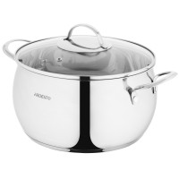 Каструля зі скляною кришкою ARDESTO Gemini Liguria, 6.4л, нержавіюча сталь Каструля зі скляною кришкою ARDESTO Gemini Liguria, 6.4л, нержавіюча сталь