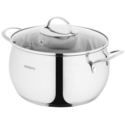 Кастрюля со стеклянной крышкой Ardesto Gemini Liguria, 6.4л, нержавеющая сталь AR4364GB Кастрюля со стеклянной крышкой Ardesto Gemini Liguria, 6.4л, нержавеющая сталь AR4364GB