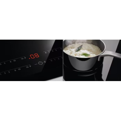 Electrolux Варочная поверхность индукционная, 60см, расширенная зона, Hob2Hood, черный CIV634