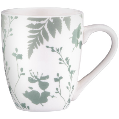 Чашка ARDESTO Capri, 320мл, порцеляна, біло-зелений Чашка ARDESTO Capri, 320мл, порцеляна, біло-зелений