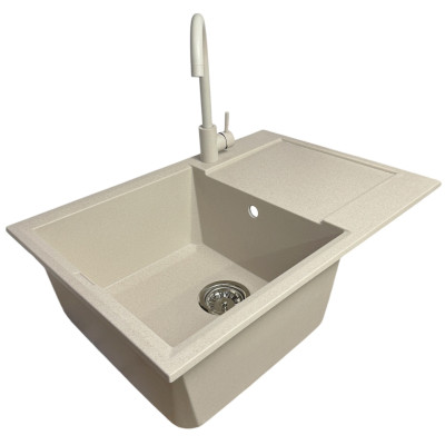 Набір кухонний Adamant Horizon Medium, штучний камінь, прямокут., з крилом, 700х500х230мм, чаша - 1, врізна, Avena + змішувач Набір кухонний Adamant Horizon Medium, штучний камінь, прямокут., з крилом, 700х500х230мм, чаша - 1, врізна, Avena + змішувач