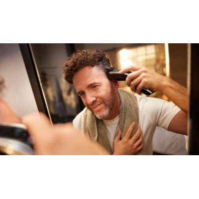 Машинка для стриження  Philips Series 9000, акум., роторний мотор, насадок-3, кейс, сталь, чорно-сірий