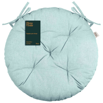 Подушка для стільця ARDESTO Oliver, 40см, 100% бавовна, нап-ч: 50% холоф, 50% пп, аквамарин Подушка для стільця ARDESTO Oliver, 40см, 100% бавовна, нап-ч: 50% холоф, 50% пп, аквамарин