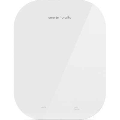 Весы Gorenje кухонные, 10кг, AAAx3 в комплекте, стекло, белый (KT10ORAW)