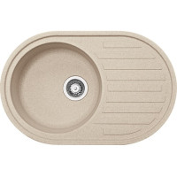 Мийка кухонна Franke Ronda, фраграніт, овал, з крилом, 770х500х200мм, чаша - 1, накладна, ROG 611, бежевий Мийка кухонна Franke Ronda, фраграніт, овал, з крилом, 770х500х200мм, чаша - 1, накладна, ROG 611, бежевий