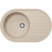 Мийка кухонна Franke Ronda, фраграніт, овал, з крилом, 770х500х200мм, чаша - 1, накладна, ROG 611, бежевий