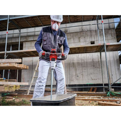 Einhell Міксер будівельний акумуляторний TP-MX 18-2LI BL - Solo, PXC, 18В, 450/720об•хв, М14, 60Нм, безщітковий, 5.11кг, без АКБ і ЗП