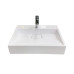 Раковина, умивальник Adamant VISION, штучний камінь, прямокут., з отвором для змішувача, без переливу, 500х380х110мм, накладний, білий