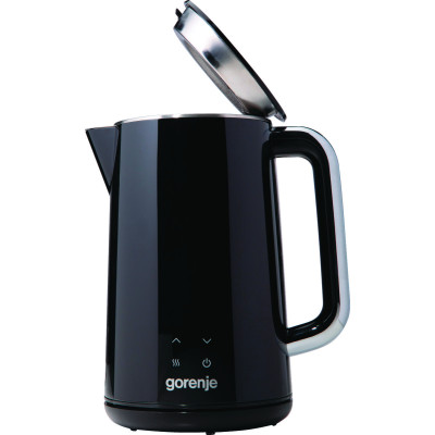 Электрочайник Gorenje 1.7л, двойные стенки, LED дисплей, Strix контроль, черный (K17DWD)