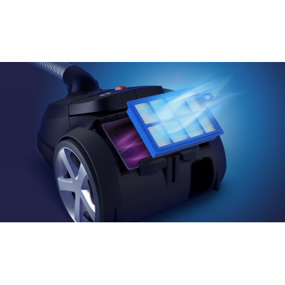 Пилосос Philips мішковий Series 8000, 900Вт, конт пил -4л, НЕРА 13, чорний Пилосос Philips мішковий Series 8000, 900Вт, конт пил -4л, НЕРА 13, чорний