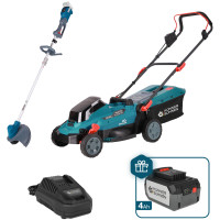Набір із двох акумуляторних інструментів Konner&Sohnen KS 33LM-BCT20V-SET 20В газонокосарка KS 33LM-20V та тример садовий KS BCT-20V акб 1х4А·год ЗП 17.3кг Набір із двох акумуляторних інструментів Konner&Sohnen KS 33LM-BCT20V-SET 20В газонокосарка KS 33LM-20V та тример садовий KS BCT-20V акб 1х4А·год ЗП 17.3кг