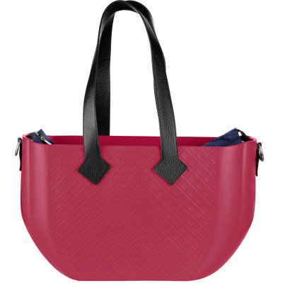 Сумка Nuvita MyMia ручки шкіра, малиново-чорний