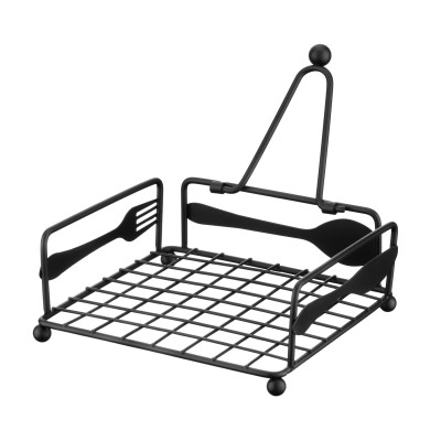 ARDESTO Серветниця Midori 18х18х7см, метал, чорна ARDESTO Серветниця Midori 18х18х7см, метал, чорна