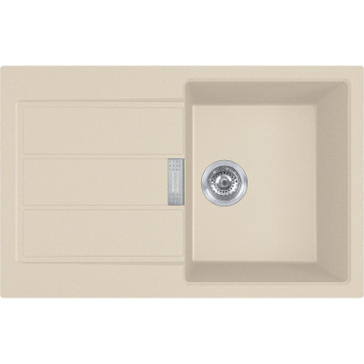 Мийка кухонна Franke Sirius 2 тектонайт, прямокут., з крилом, 780х500х200мм, чаша - 1, врізна, бежевий