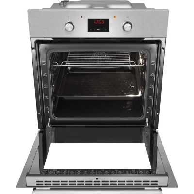 Духовка электрическая Hansa, 60см, 62л, A, гриль , эмаль легкой очистки, дисплей, нержавеющая сталь