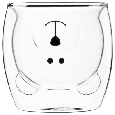 ARDESTO Набор чашек Animals с двойными стенками 250 мл, 2 шт, боросиликатное стекло