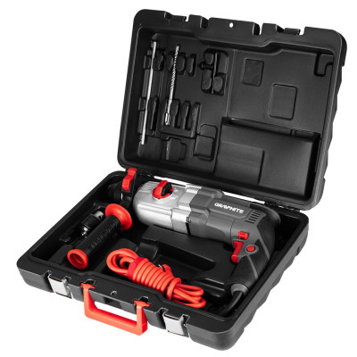 Перфоратор GRAPHITE SDS-plus 900Вт 3.4Дж кейс 6.1кг Перфоратор GRAPHITE SDS-plus 900Вт 3.4Дж кейс 6.1кг