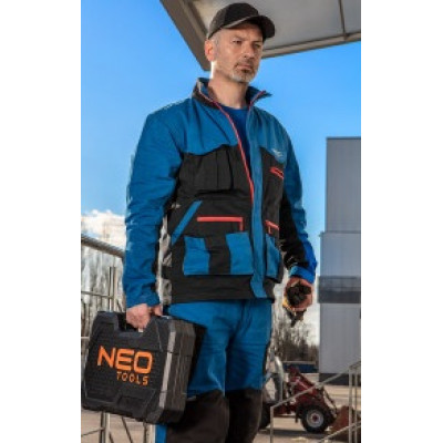 Куртка робоча Neo Tools HD+, 100% бавовна, XXL(56), чорно-синій