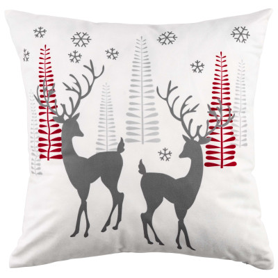 Подушка декор. ARDESTO Christmas Deer 45х45см, 100% поліестер, білий