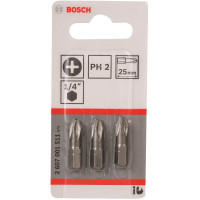 Bosch Біти Extra-Hart PH2, 25мм, 3шт Bosch Біти Extra-Hart PH2, 25мм, 3шт