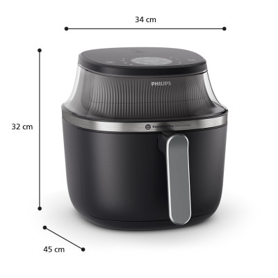 Philips Мультипіч Ovi XL Series 3000, 2000Вт, чаша-7.2л, сенсорне управл., 16 авто. програм, з віконцем, пластик, чорний