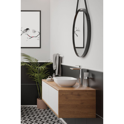 Стакан Deante Round душового піддону, напівкругла, 90 см, хром