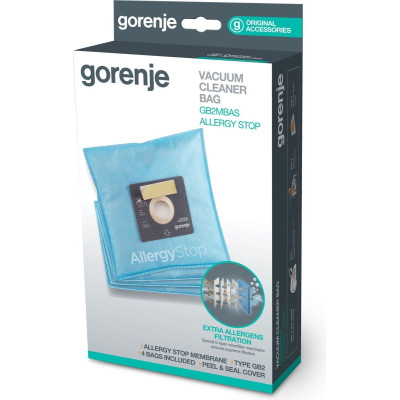 Gorenje Універсальний мішок GB2MBAS, 570735, для пилососів, мікрофібра, 4 шт