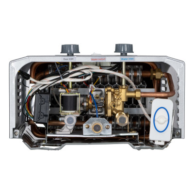 Газова колонка ARDESTO HB03 10л/хв 20кВт Low NOx дисплей розпалювання від батарейки  нерж. сталь