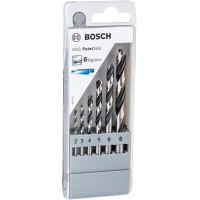 Набір свердел по металу Bosch Professional HSS-PointTeQ, 2-8мм, кейс, 6шт