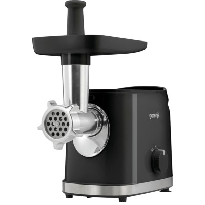 М'ясорубка Gorenje, 1800Вт, 2.1кг/хв, 2 решітки, насадка для ковбас, пластик/метал, чорний