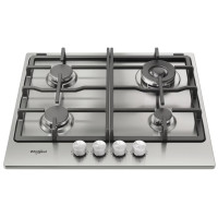 Варильна поверхня Whirlpool газова, 60см, чавун, конфорка з подвійним рядом полум'я, нерж Варильна поверхня Whirlpool газова, 60см, чавун, конфорка з подвійним рядом полум'я, нерж