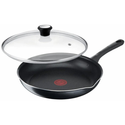 Сковорода з кришкою Tefal Day by Day, 20см, з кришкою, алюміній, бакеліт, скло, чорний Сковорода з кришкою Tefal Day by Day, 20см, з кришкою, алюміній, бакеліт, скло, чорний