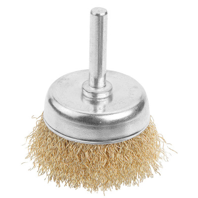 Щітка чашкова Tolsen Профі, торцева, рифлений дріт 0.3мм, 50мм, з хвостовиком 6.35мм(1/4