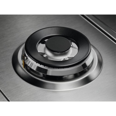 Варильна поверхня Electrolux газова, 60см, чавун, нерж (EGS6436SX)