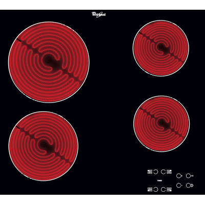 Варильна поверхня Whirlpool електрична склокерамічна, 60см, чорний Варильна поверхня Whirlpool електрична склокерамічна, 60см, чорний