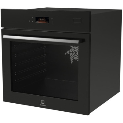 Духова шафа Electrolux електрична, 70л, А++, пара, дисплей, конвекція, ф-ція пароварки, телескопічні напрямні, чорний