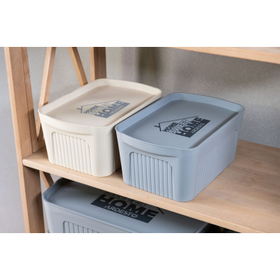 Ящик з кришкою для зберігання ARDESTO 32х21.5х14см, 6л, пластик PP, бежевий