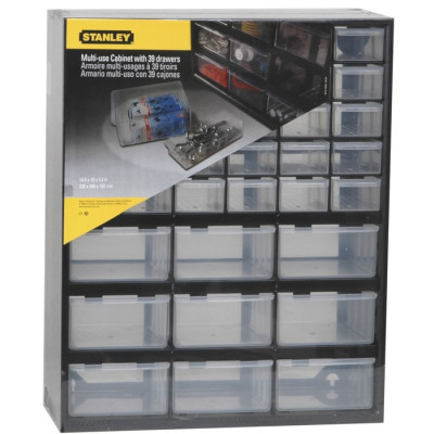 Органайзер вертикальний Stanley, 39 контейнерів, 44.5х36.5x16см, пластик Органайзер вертикальний Stanley, 39 контейнерів, 44.5х36.5x16см, пластик