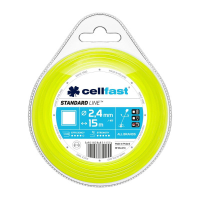 Леска косильная Cellfast квадрат 2.4x15м (35-013)
