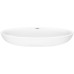 Раковина, умивальник ARDESTO Madeleine, штучний камінь, овальна, без отвору для змішувача та переливу, 590х295х130мм, накладний, білий