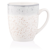 ARDESTO Чашка Siena, 360мл, порцеляна, біло-сірий