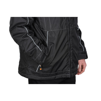 Куртка робоча Neo Tools Oxford Warm, зимова, утеплена, водостійка, світловідбивні елементи, S(48), чорний